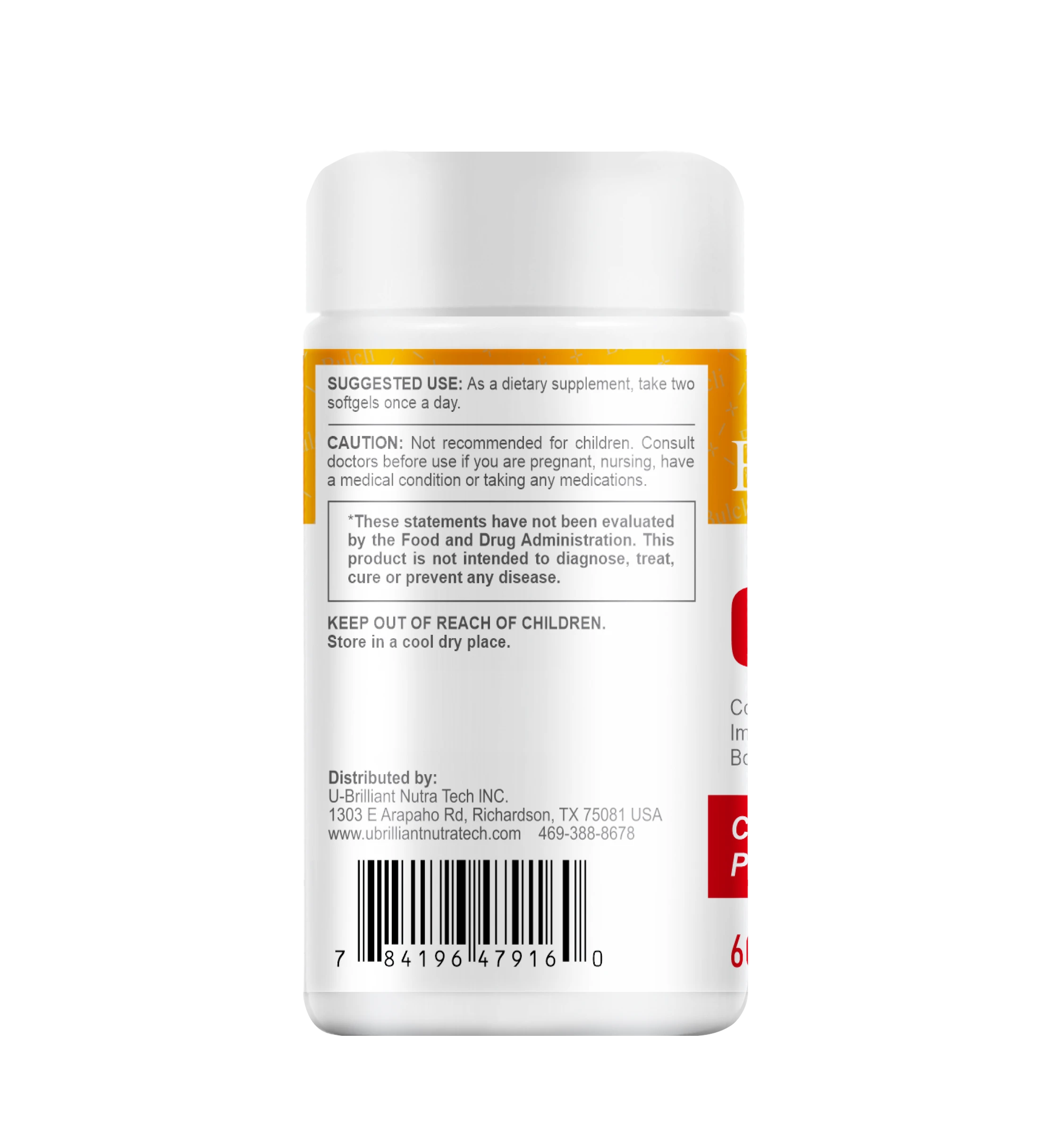 bulcli-coq10-200mg-pqq-10mg-60-softgels-back Bulcli CoQ10 200mg with PQQ 10mg supplement facts and usage instructions bottle back view